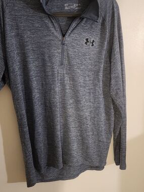 Under Armour Men's Blue Quarter-Zip Performance Long-Sleeve Shirt